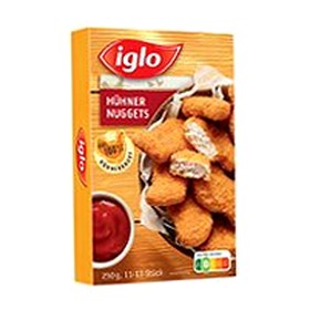 efef Hühner-Cheeseburger oder -Nuggets 500 g