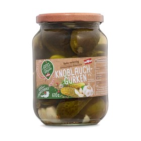 GUTES AUS DER REGION Gurken im Glas, Knoblauchgurken